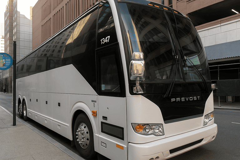 a Pompano Beach Coach Bus Service coach bus