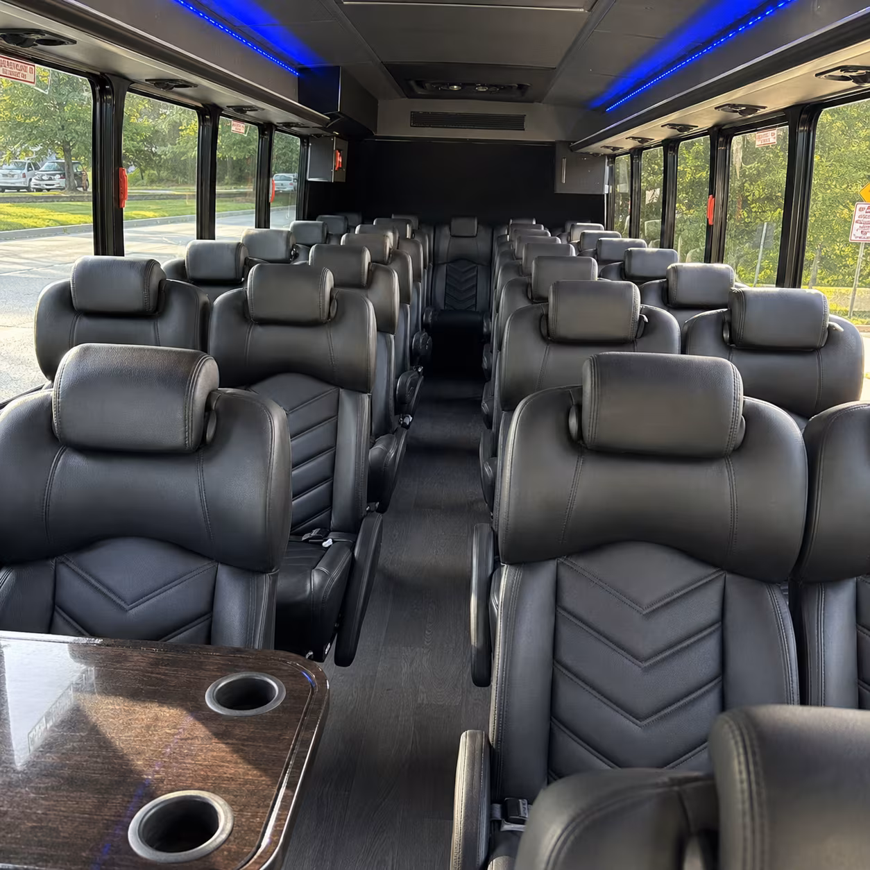 pompano beach 25 passenger minibus interior
