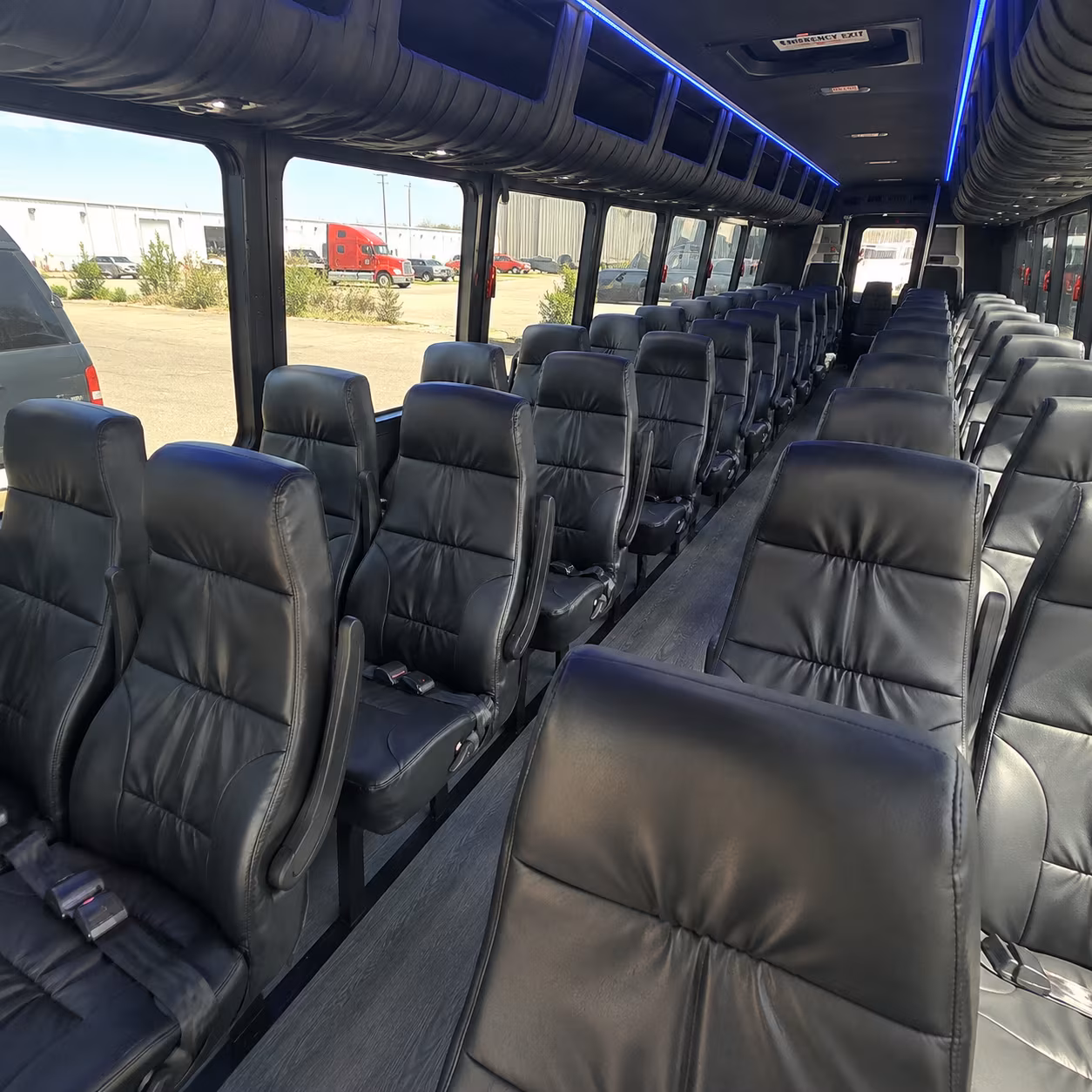 pompano beach 28 passenger minibus inside