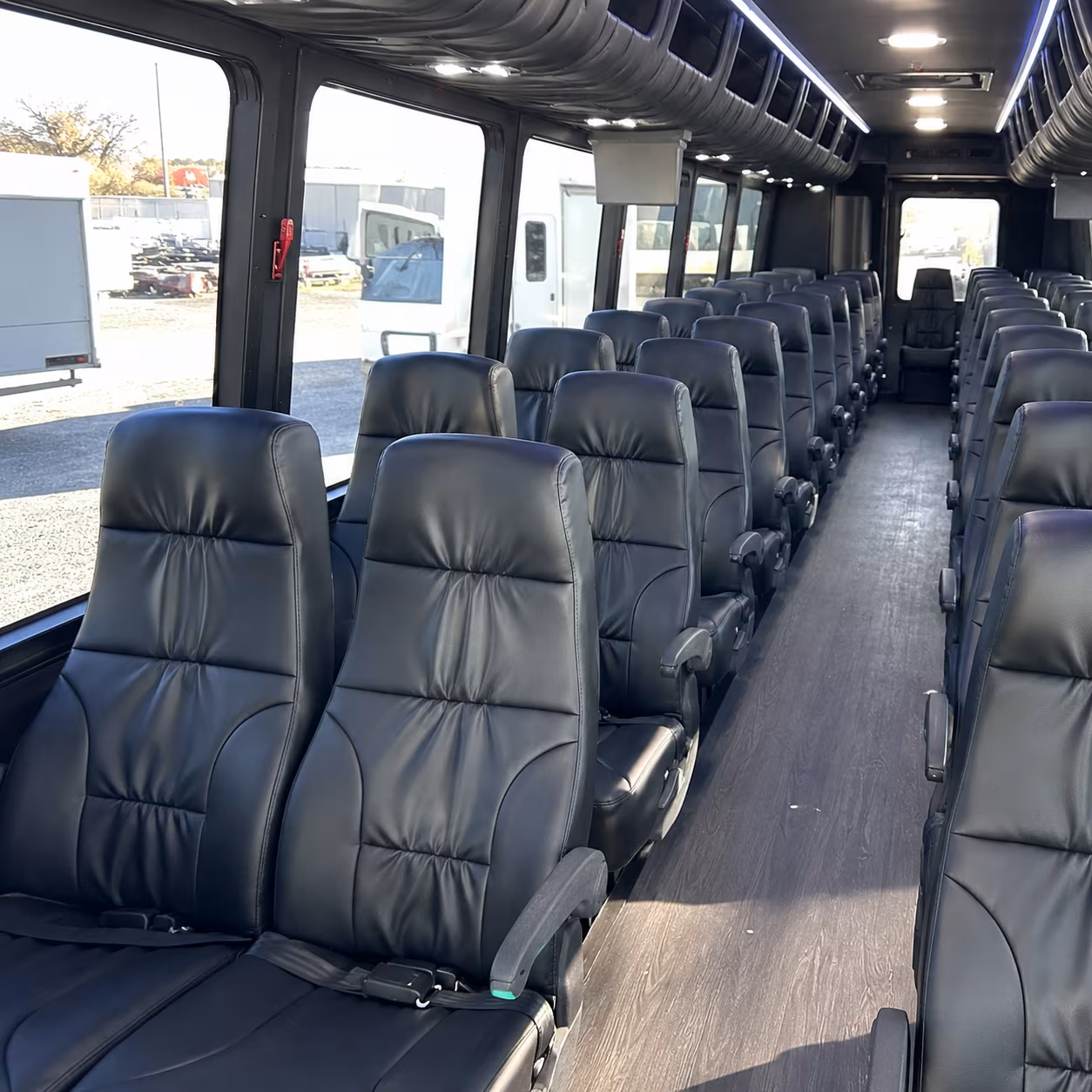 pompano beach 28 passenger minibus interior