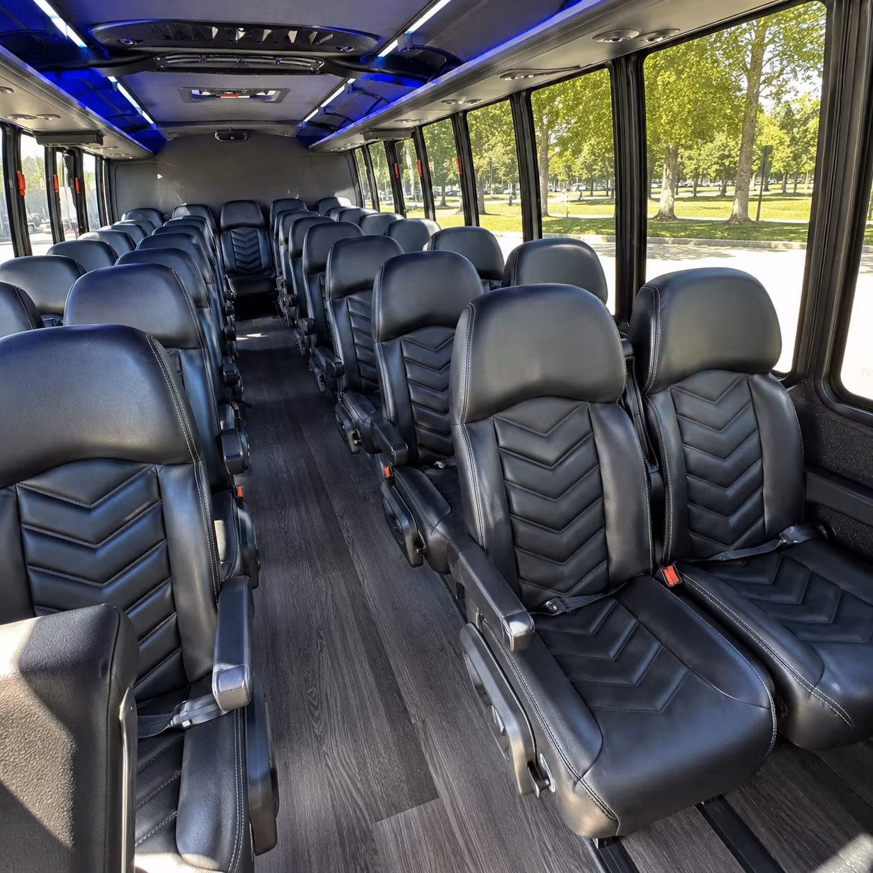 pompano beach 35 passenger minibus inside