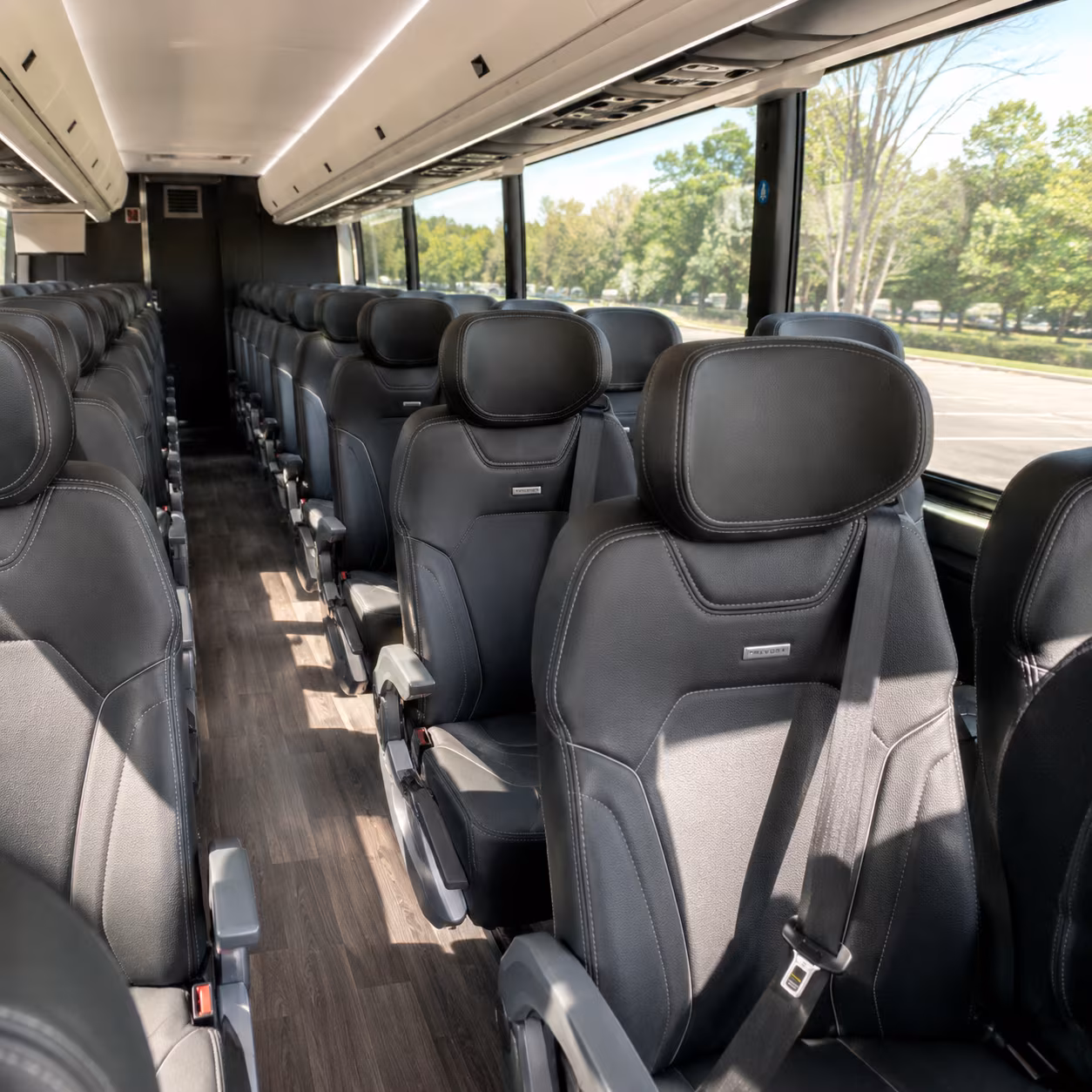 pompano beach 56 passenger charter bus inside