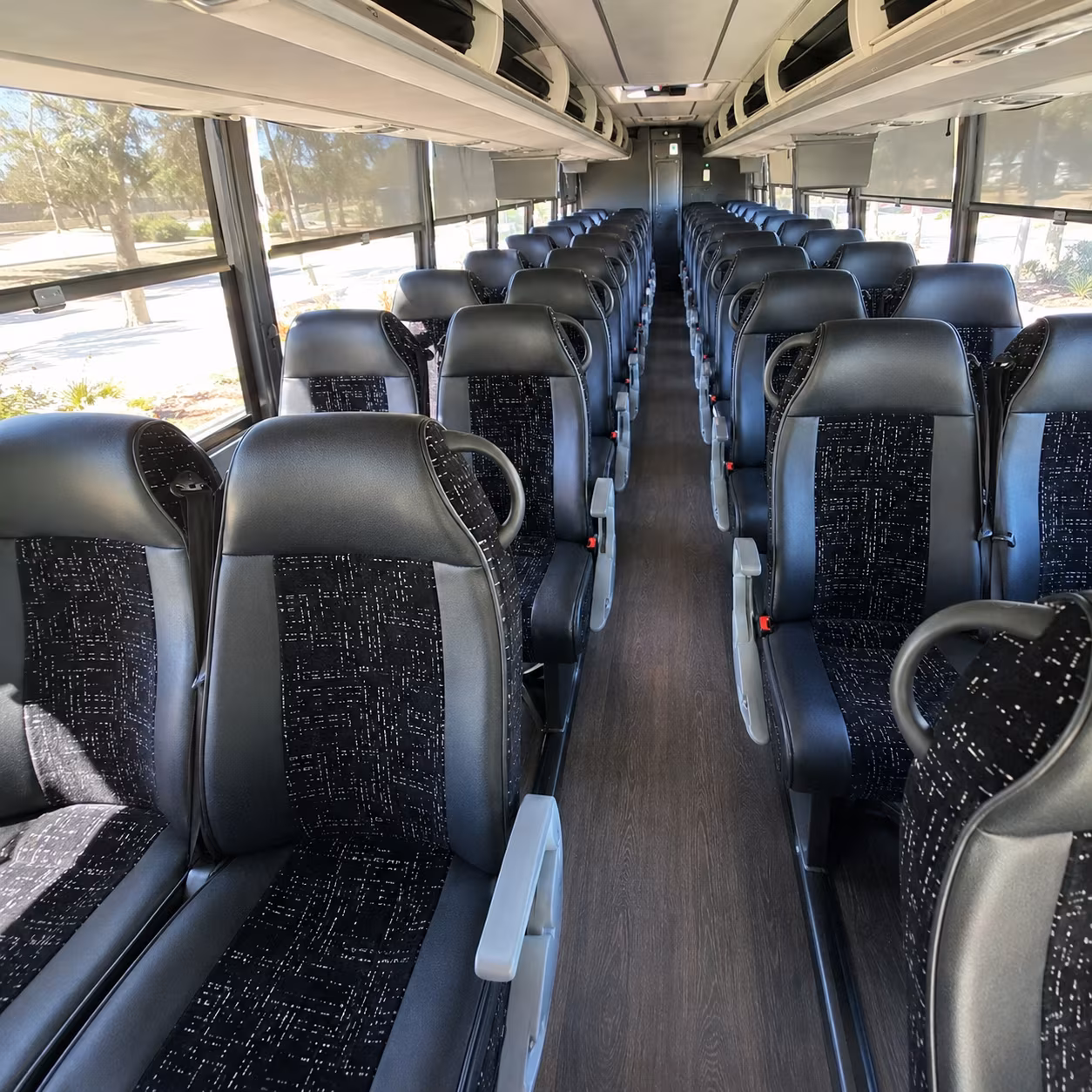 pompano beach 56 passenger charter bus interior